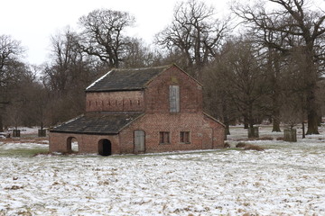 old barn in winter