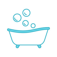 Baby bathtub color icon
