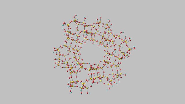Rotating zeolite molecule