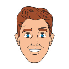 Man face pop art cartoon vector illustration graphic design