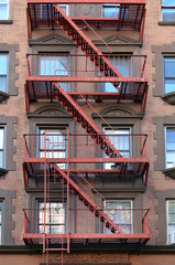 Fototapeta na wymiar New York, Escaliers de secours