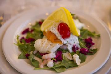 Wedding decorations at a wedding in the Faroe Islands 