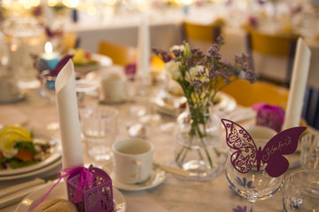 Wedding decorations at a wedding in the Faroe Islands 