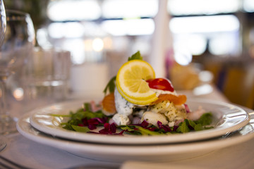 Wedding decorations at a wedding in the Faroe Islands 