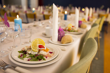 Wedding decorations at a wedding in the Faroe Islands 