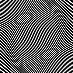 Abstract Warped Black and White Lines Background