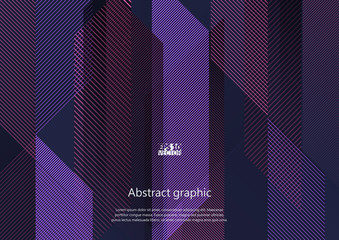 Graphic illustration with geometric pattern. Eps10 Vector illustration.