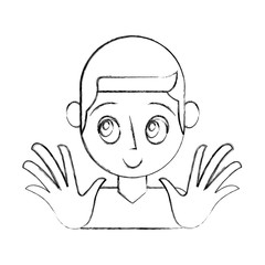 boy happy portrait character profile