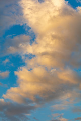 Beautiful clouds in the sky at sunset