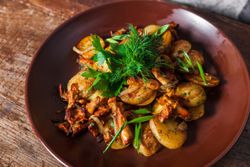  Potatoes with mushrooms