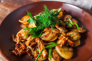  Potatoes with mushrooms