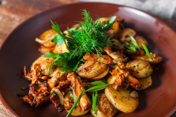  Potatoes with mushrooms