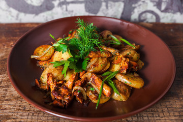  Potatoes with mushrooms