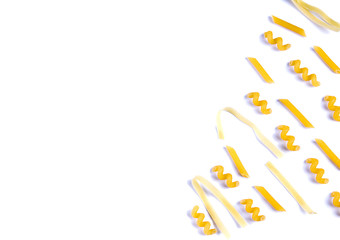 pasta on a white background