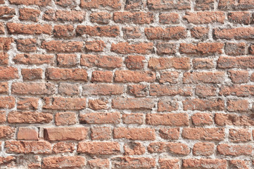 Red brick wall background