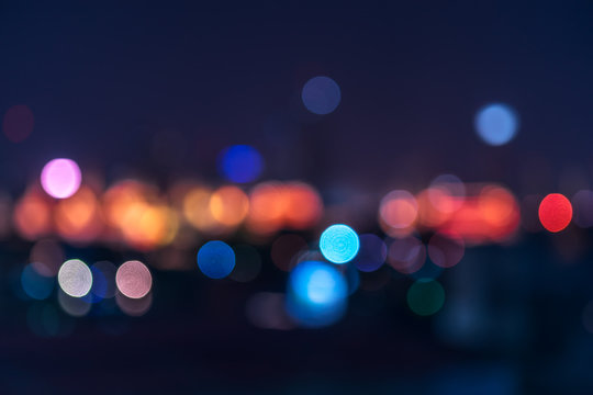 abstract cityscape light bokeh background
