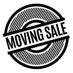 moving sale black stamp