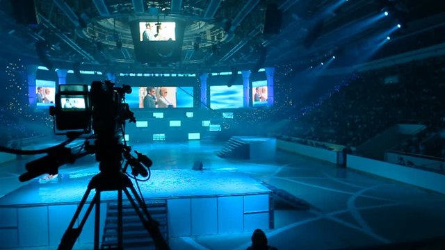 Video camera on the big stage