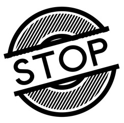 stop black stamp