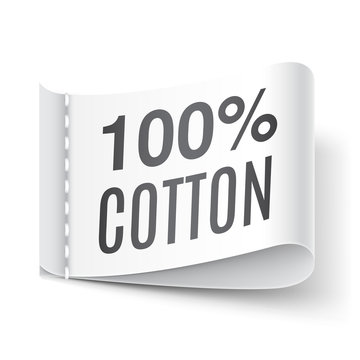 100 Percent Cotton Clothing Label