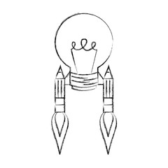 bulb idea pencil rocket launch creativity