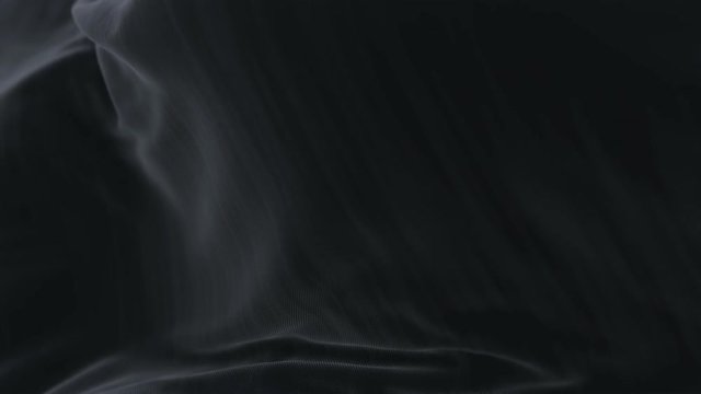 4k seamless Wave black satin fabric Background.Silk cloth fluttering in the wind.tenderness and airiness.3D digital animation of a waving cloth.