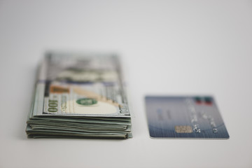 Credit cards and banknotes