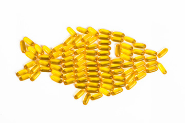 Omega3 capsules - fish shape