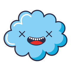 cute cloud kawaii character