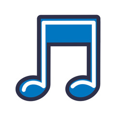 music note isolated icon