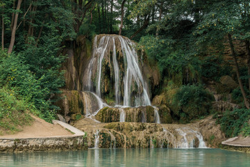 Fototapeta na wymiar waterfall or mineral water in Lucky Slovakia 