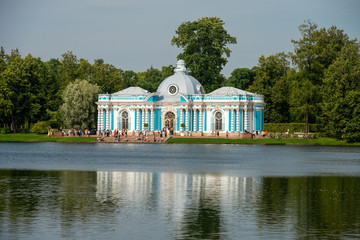 ST.PETERSBURG, RUSSIA - AUGUST 19, 2017: Pavilion Grotto. The Tsarskoye Selo is State...