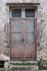old door in wall