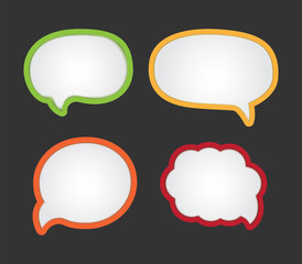 Vector cartoon bubble speech - dialog, communication messages