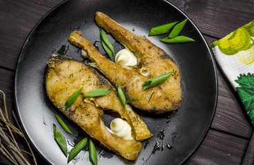 fried fish steaks