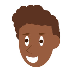 Man afro face cartoon vector illustration graphic design