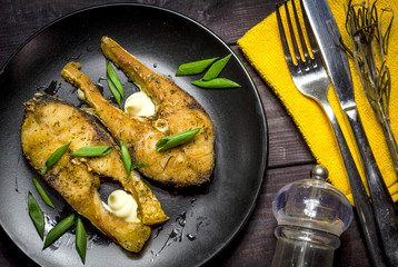 fried fish steaks