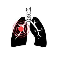 Vector isolated illustration of lung