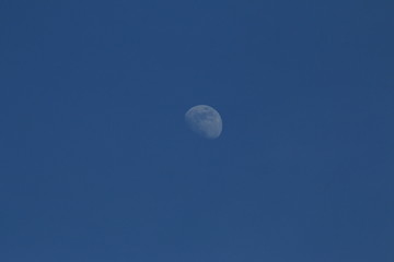 moon with blue sky background