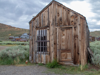 The Old Jail in the Ghost Town of Bodie Located in California's Eastern Sierra Mountains