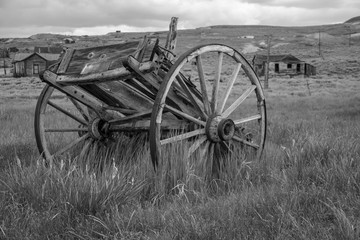 Fototapeta na wymiar An Old Cart in the Ghost Town of Bodie Located in California's Eastern Sierra Mountains
