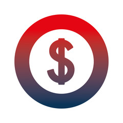 coin dollar isolated icon