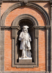 Naples, a monument to Charles III in Naples