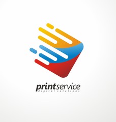 Fototapeta premium Printing office logo design idea