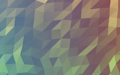 Abstract triangle geometrical green background. Geometric origami style with gradient. 3D illustration