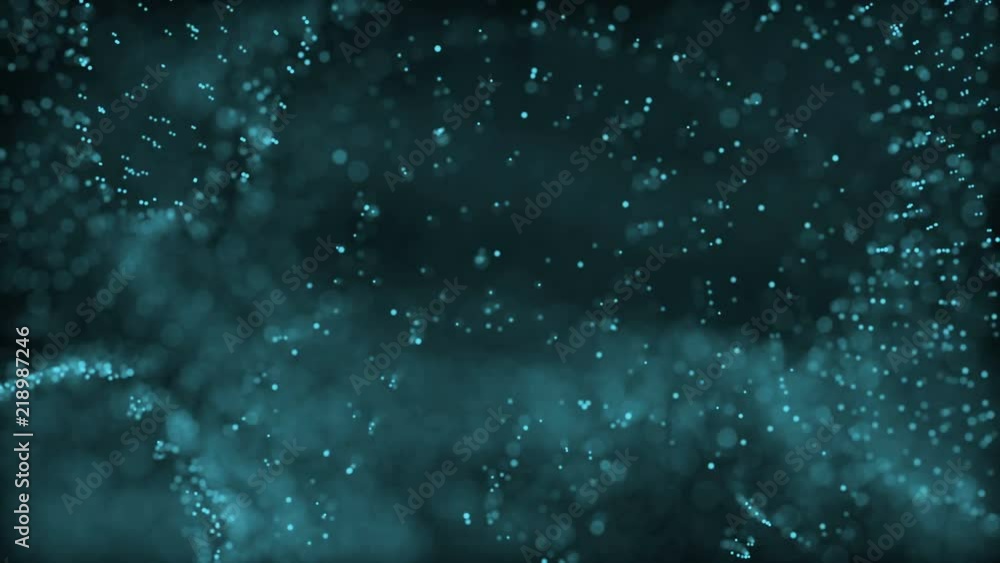 Poster rotation around a cluster of particles. seamless loop.