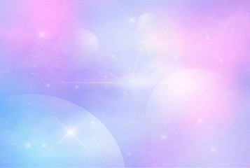 Vector Illustration of holographic fantasy background and pastel color.