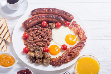 Healthy balanced english breakfast