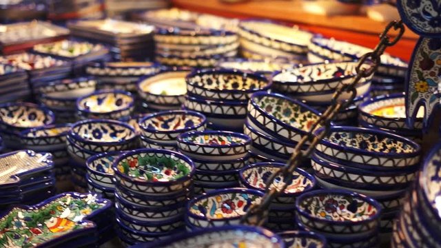 Arabic tableware, dishes. Dubai. Madinat Jumeirah.