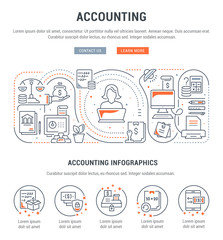 Linear Banner of Accounting.